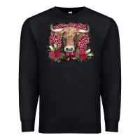 Black v.d. cow and roses Premium Sweatshirt - AdoDesignShop