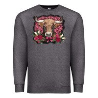 Charcoal Heather v.d. cow and roses Premium Sweatshirt - AdoDesignShop