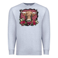 Heather Grey v.d. cow and roses Premium Sweatshirt - AdoDesignShop