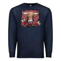 Navy v.d. cow and roses Premium Sweatshirt - AdoDesignShop