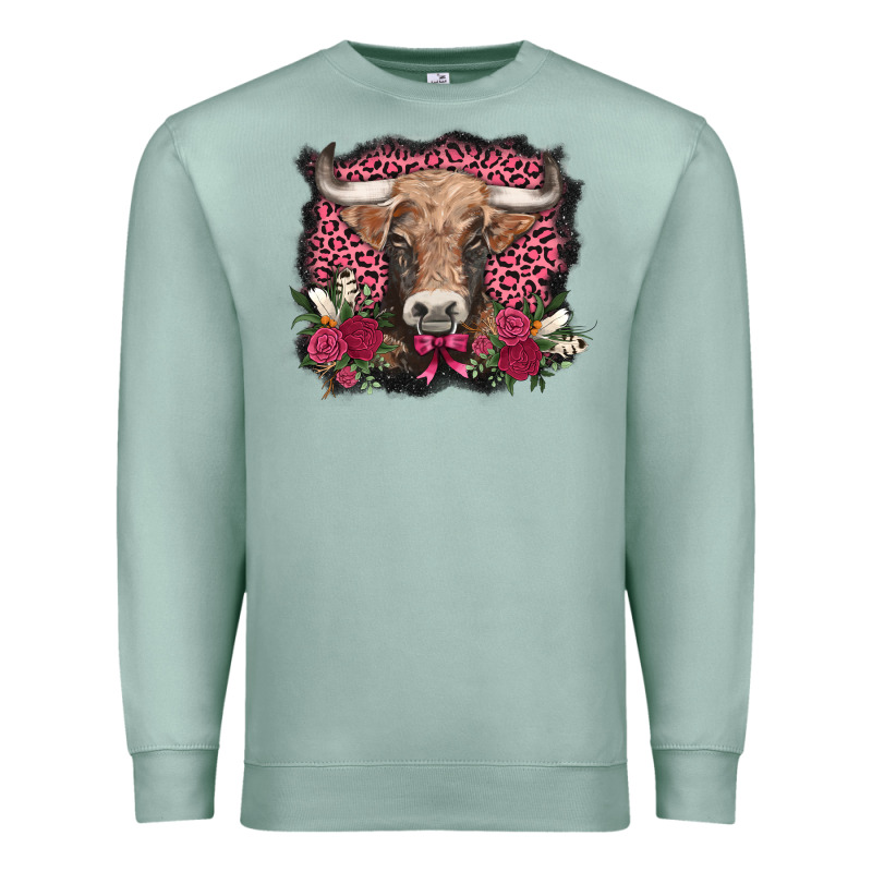 V.d. Cow And Roses Premium Sweatshirt by AdoDesignShop | Teevron