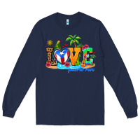 Navy love puerto rico Long Sleeve Tee - AdoDesignShop