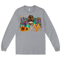 Heather Grey mom life with skull Long Sleeve Tee - Zillion Design Studio