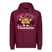 Burgundy tacos are my valentine Premium Hoodie - MaliasSmallBusiness