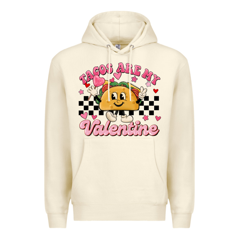 Tacos Are My Valentine Premium Hoodie by MaliasSmallBusiness | Teevron