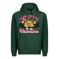 Sports Green tacos are my valentine Premium Hoodie - MaliasSmallBusiness