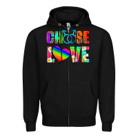 Black choose love (gay) Zipper Hoodie - HRA Design Shop
