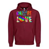 Burgundy choose love (gay) Zipper Hoodie - HRA Design Shop