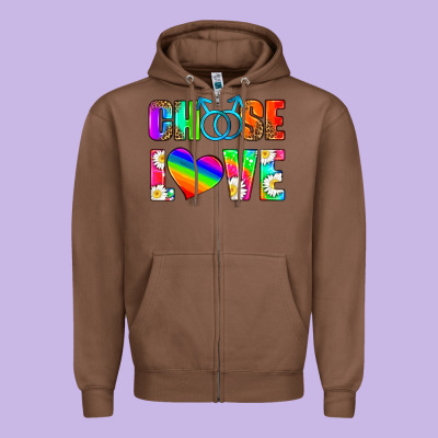 Choose Love (gay) Zipper Hoodie Designed By Hra Design Shop