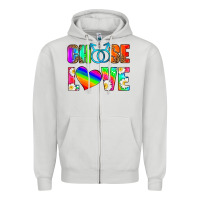Dove Grey choose love (gay) Zipper Hoodie - HRA Design Shop