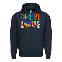 Navy choose love (gay) Zipper Hoodie - HRA Design Shop