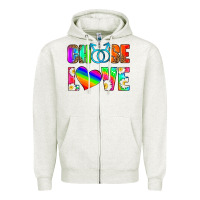 Oatmeal Heather choose love (gay) Zipper Hoodie - HRA Design Shop