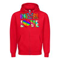 Red choose love (gay) Zipper Hoodie - HRA Design Shop