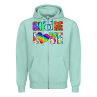 Seafoam choose love (gay) Zipper Hoodie - HRA Design Shop