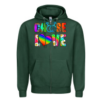 Sports Green choose love (gay) Zipper Hoodie - HRA Design Shop