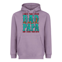 Lavender i have two titles dad and papa and i rock them both Heavyweight Hoodie - Artiststas