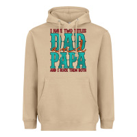 Mushroom i have two titles dad and papa and i rock them both Heavyweight Hoodie - Artiststas