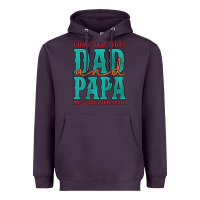 Plum i have two titles dad and papa and i rock them both Heavyweight Hoodie - Artiststas