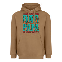 Toasted Coconut i have two titles dad and papa and i rock them both Heavyweight Hoodie - Artiststas