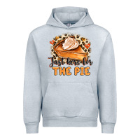 Heather Grey Just Here For The Pie Urban Hoodie - MaliasSmallBusiness