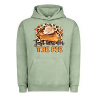 Pigment Oil Green Just Here For The Pie Urban Hoodie - MaliasSmallBusiness
