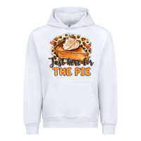 White Just Here For The Pie Urban Hoodie - MaliasSmallBusiness