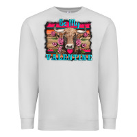 Dove Grey be my valentine with cow Premium Sweatshirt - AdoDesignShop
