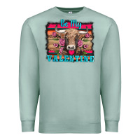 Seafoam be my valentine with cow Premium Sweatshirt - AdoDesignShop
