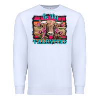 White be my valentine with cow Premium Sweatshirt - AdoDesignShop