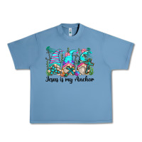 Pebble Blue jesus is my anchor gnomes Urban Heavy Tee - Zillion Design Studio