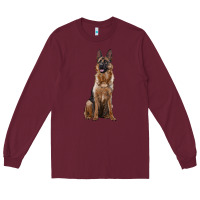 Burgundy german shepherd Long Sleeve Tee - RanaPortraitStore