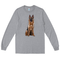 Heather Grey german shepherd Long Sleeve Tee - RanaPortraitStore