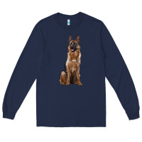 Navy german shepherd Long Sleeve Tee - RanaPortraitStore
