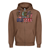 Chestnut free and blessed Zipper Hoodie - CowhideDigitalArt
