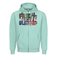 Seafoam free and blessed Zipper Hoodie - CowhideDigitalArt