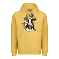 Antique Gold mardi gras cow Premium Hoodie - MaliasSmallBusiness