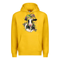 Lemon mardi gras cow Premium Hoodie - MaliasSmallBusiness