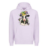 Lilac mardi gras cow Premium Hoodie - MaliasSmallBusiness