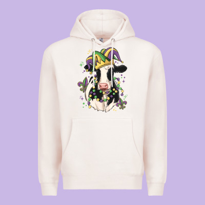 Mardi Gras Cow Premium Hoodie Designed By Maliassmallbusiness