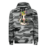 Slate Camo mardi gras cow Premium Hoodie - MaliasSmallBusiness