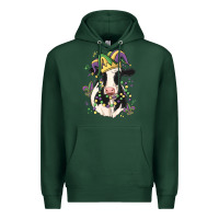 Sports Green mardi gras cow Premium Hoodie - MaliasSmallBusiness