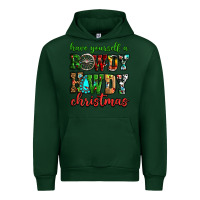 Forest Green Have yourself a rowdy howdy Christmas Urban Hoodie - NancyCooperArtShop