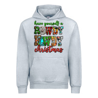 Heather Grey Have yourself a rowdy howdy Christmas Urban Hoodie - NancyCooperArtShop
