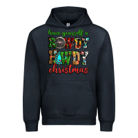 Navy Have yourself a rowdy howdy Christmas Urban Hoodie - NancyCooperArtShop