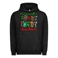 Pigment Black Have yourself a rowdy howdy Christmas Urban Hoodie - NancyCooperArtShop