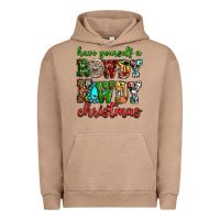 Pigment Burro Have yourself a rowdy howdy Christmas Urban Hoodie - NancyCooperArtShop