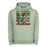 Pigment Oil Green Have yourself a rowdy howdy Christmas Urban Hoodie - NancyCooperArtShop