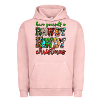 Pigment Salmon Have yourself a rowdy howdy Christmas Urban Hoodie - NancyCooperArtShop
