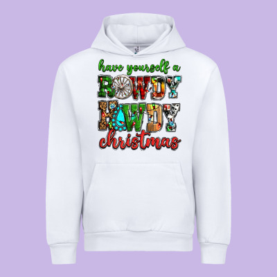 Have Yourself A Rowdy Howdy Christmas Urban Hoodie Designed By Nancycooperartshop