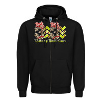 Black three up theree down softball Zipper Hoodie - RacoonDesign